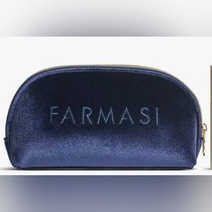 Farmasi Navy Blue Velvet Cosmetic Bag
